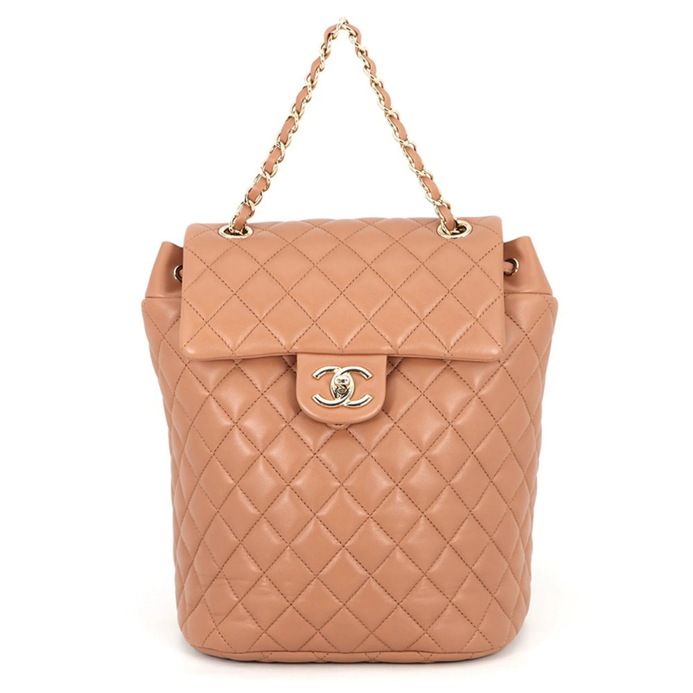 Chanel Matelassé Backpack with Coco Mark, Lambskin, A91121. CHANEL backpack, ...
